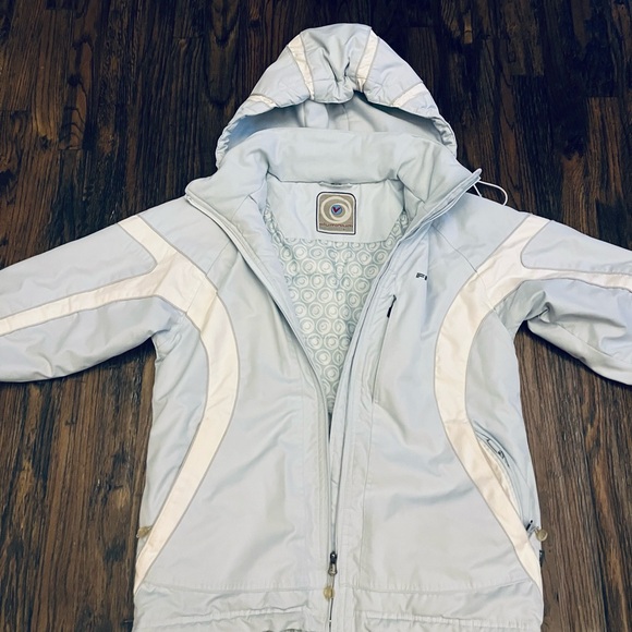 Women’s light blue & white snow jacket - Picture 5 of 7
